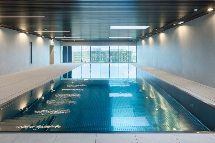 Neubau Schwimmbecken im Wellnessbereich des Zentrums Cloche d’or