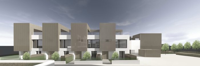 Rendering Wettbewerbsentwurf Wohnquartier Junglinster