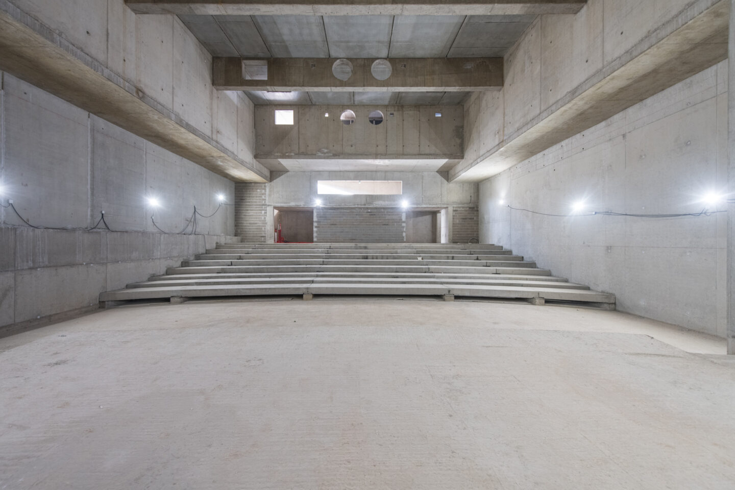 Der Konzertsaal der Musikschule im Rohbau